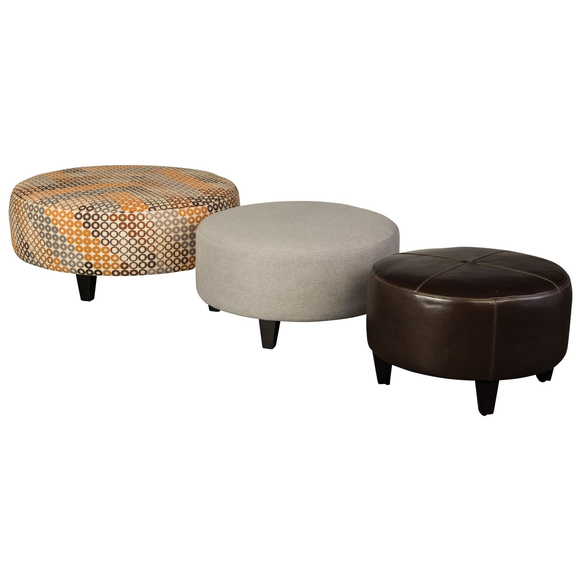 Jonathan Louis Ottomans Large Round Ottoman Williams & Kay Ottomans